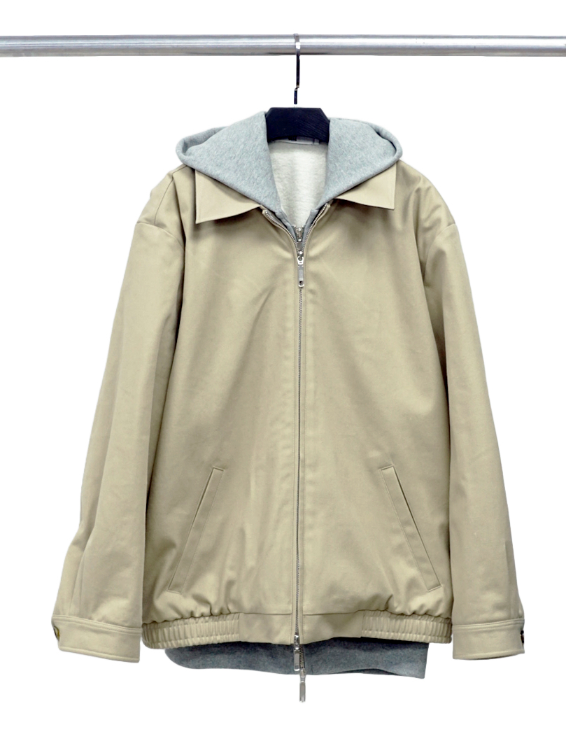 DUIDAO对倒设计师品牌24秋冬AW卡其色连帽工装夹克女上衣