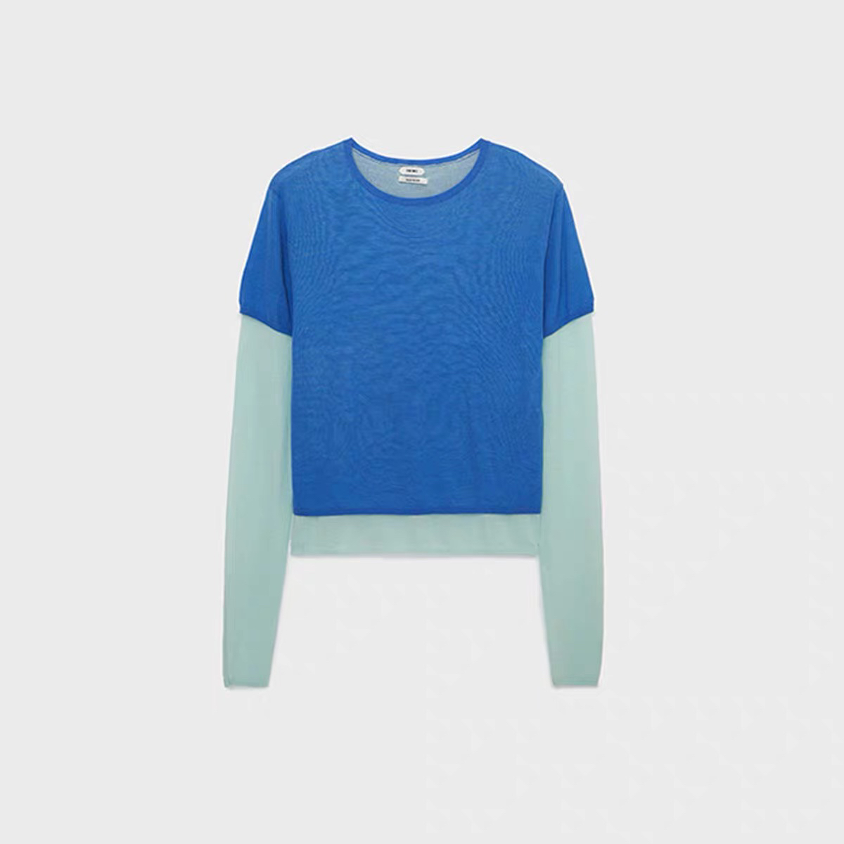 [新品]IM设计师品牌水溶假两件长袖上衣