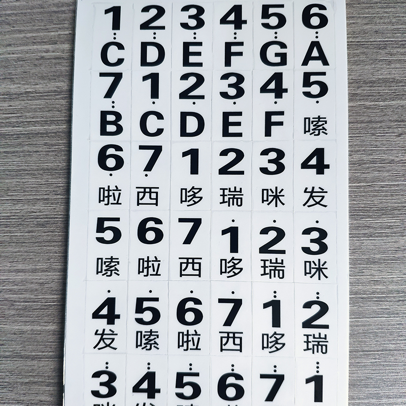 电子琴用键盘数字贴纸61键和弦贴纸0基础教学用电子琴指法练习