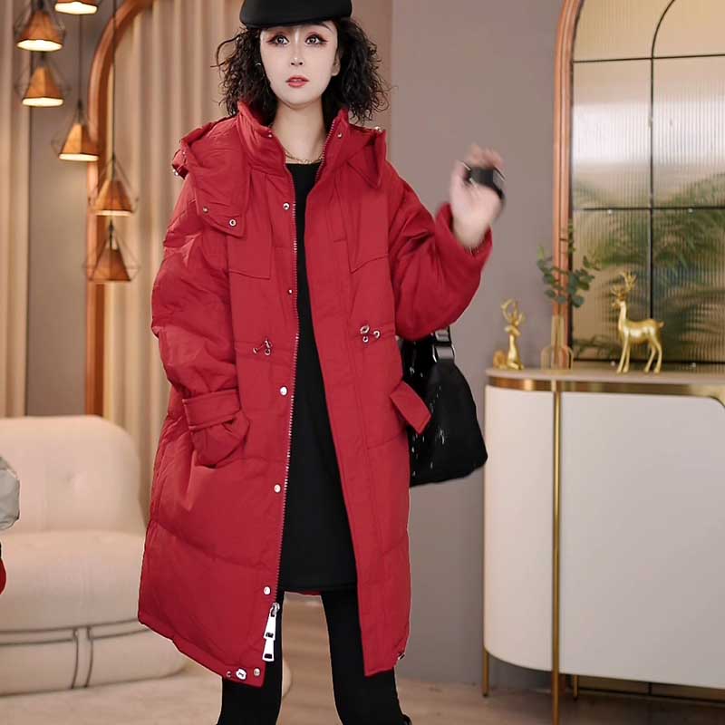 8556冬季新款韩版2024宽松休闲时尚连帽羽绒服女