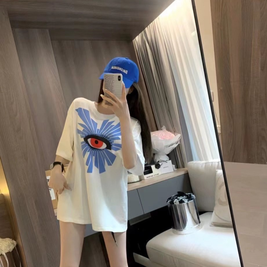 新款·眼睛印花短袖T恤8822-15