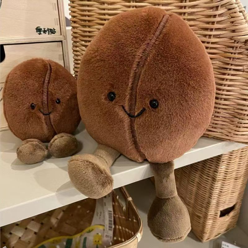 趣味可爱咖啡豆挂件毛绒公仔书包挂饰女钥匙扣卡通玩偶挂件小礼品