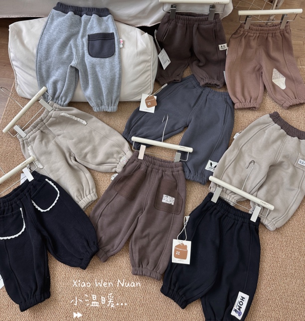 小温暖韩版加绒卫裤