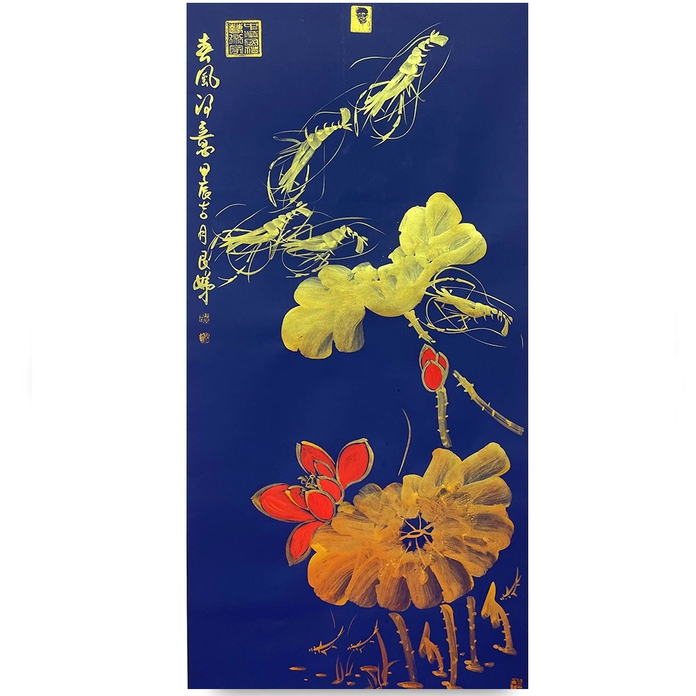 徐艮娣作品 春风得意 四尺竖轴