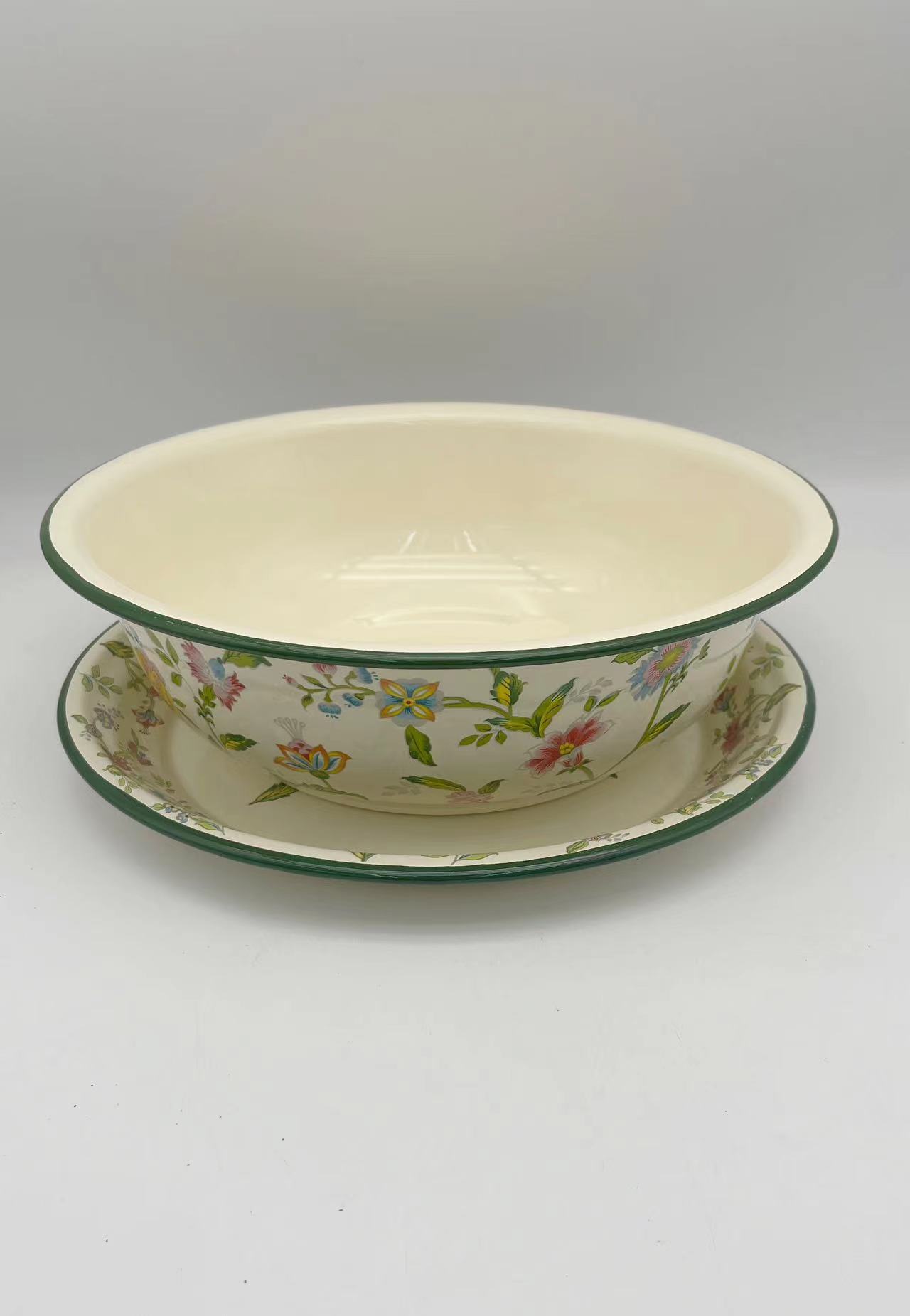 芳香搪瓷珐琅水果盘加碗两件套