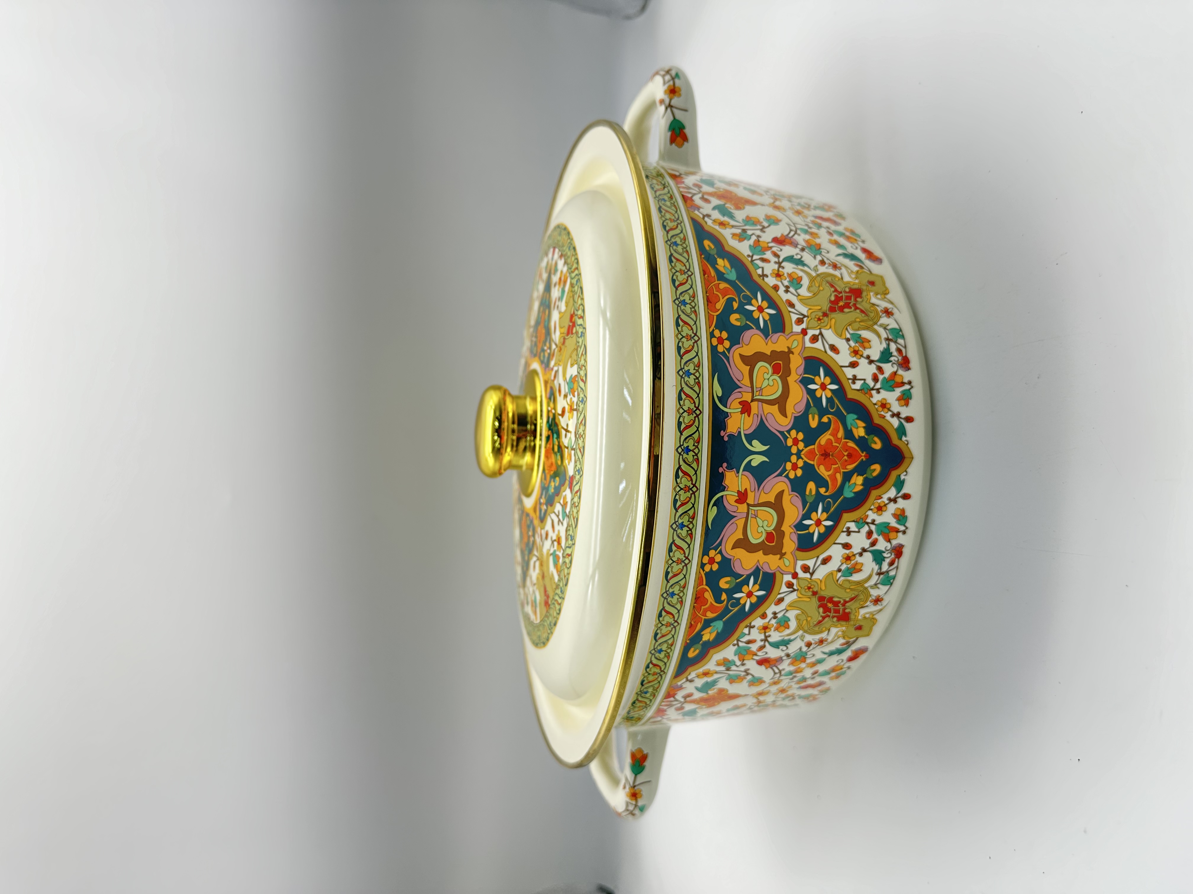 【280】直径30cm俄罗斯系列搪瓷蒸煮锅珐琅搪瓷锅炖锅