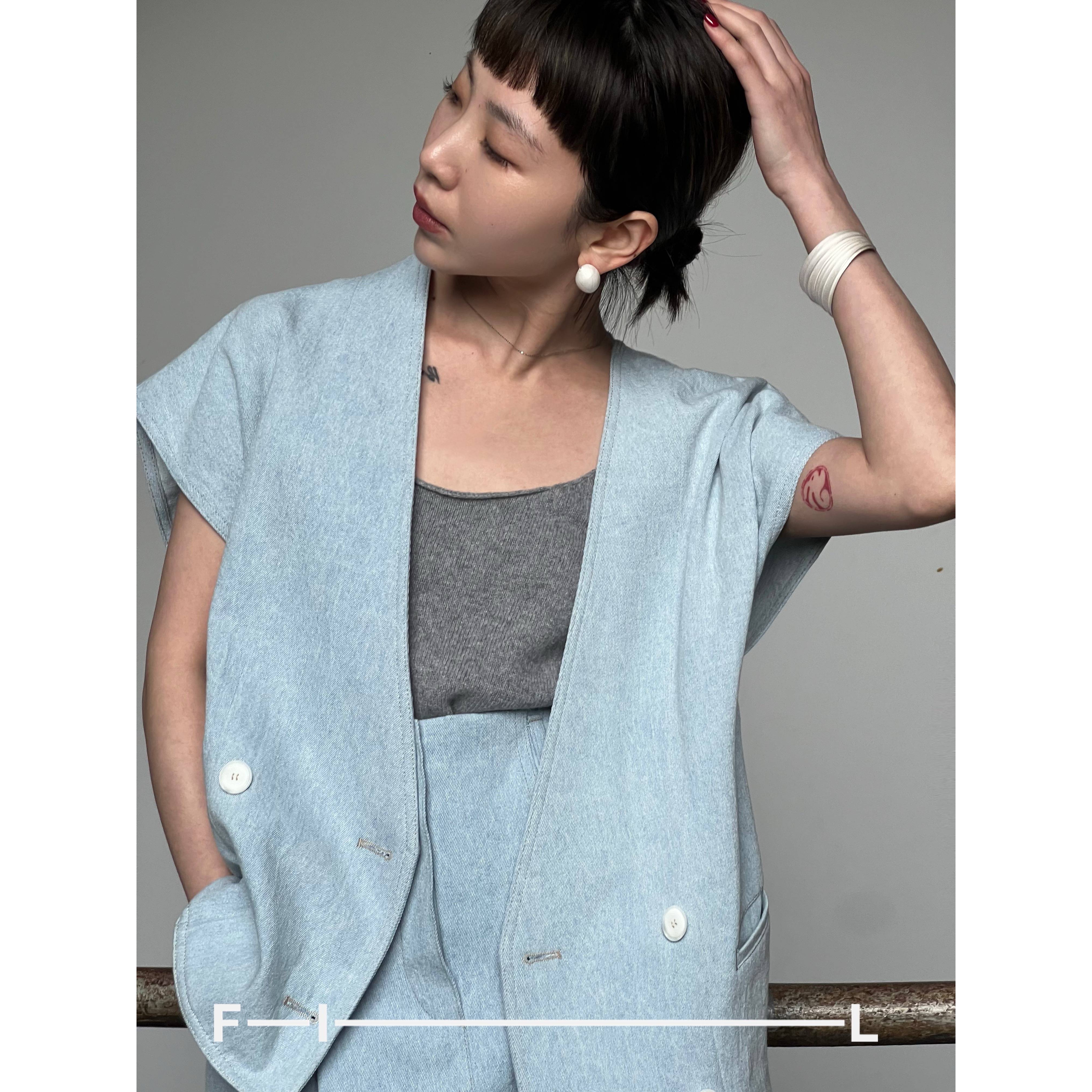 【不可退换】NEHERA 冰川蓝牛仔马甲