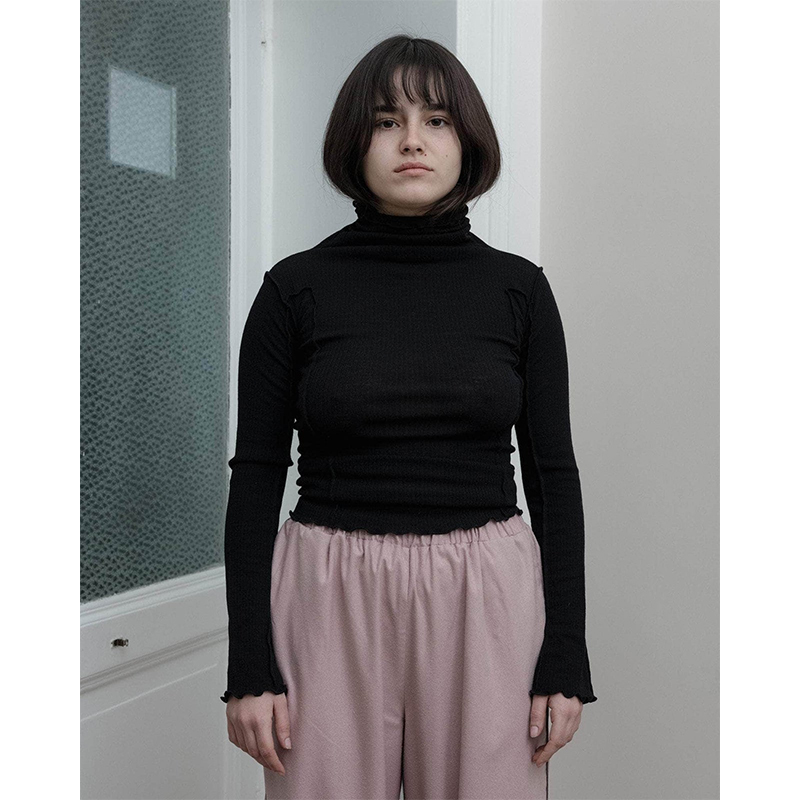 【现货】BASERANGE 24AW 黑色高领修身上衣/FIL买手店