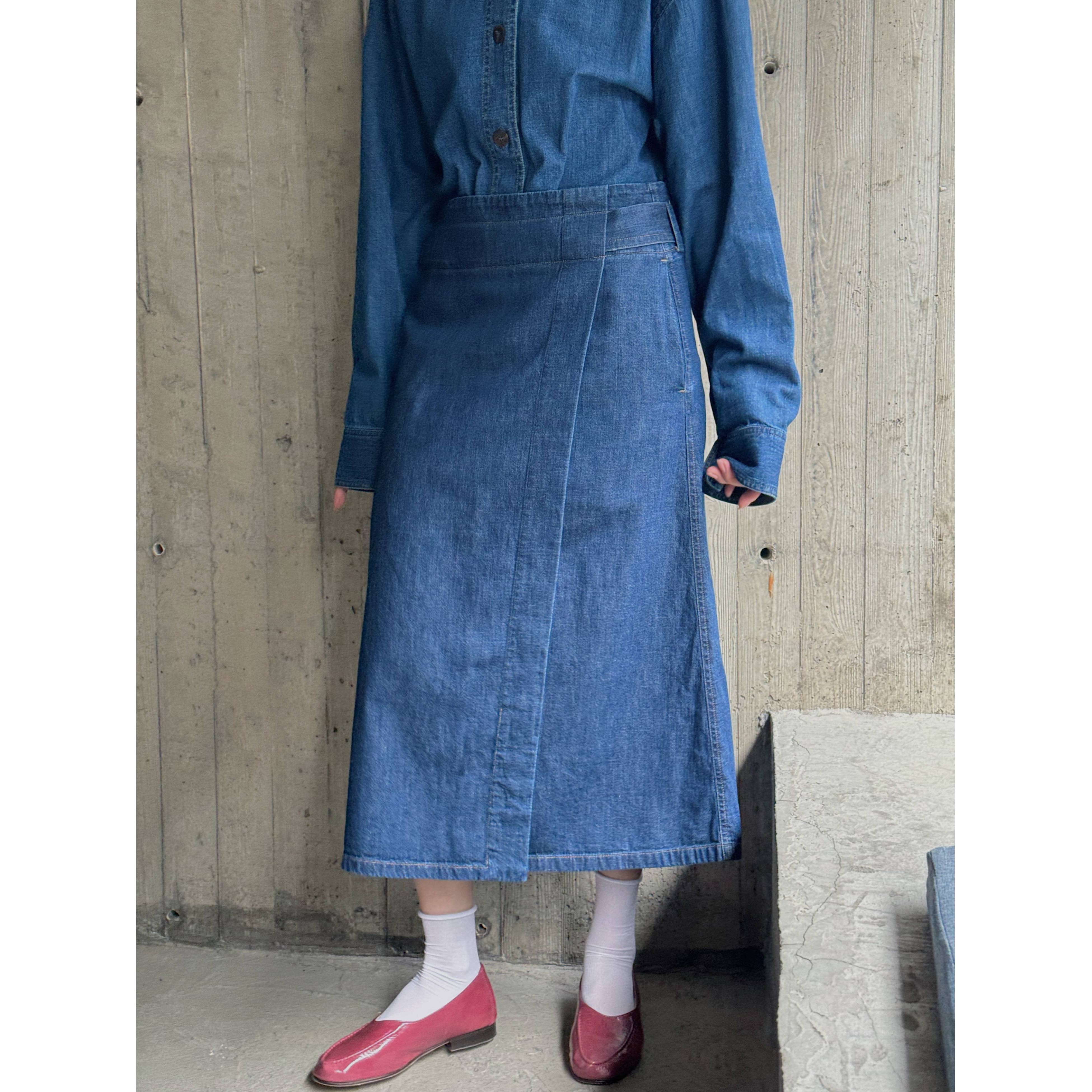 【不可退换】STUDIO NICHOLSON 24SS牛仔半裙