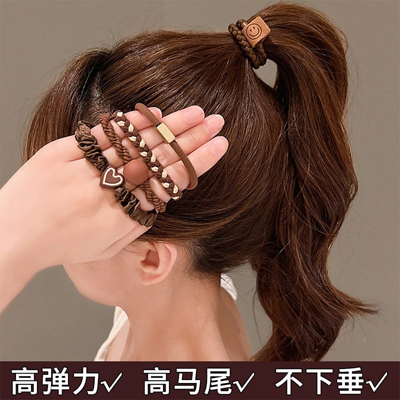 头绳高端橡皮筋女扎头发简约气质高弹力发圈发绳