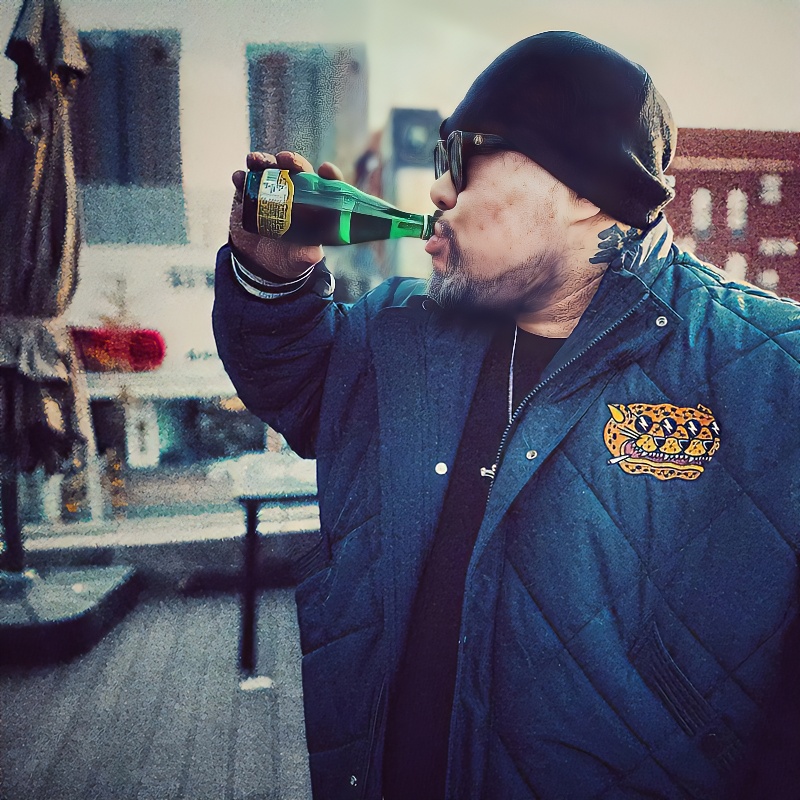 核爆炸三头豹刺绣花体字背标蓝色潮流街头大码棒球棉服棉衣外套男