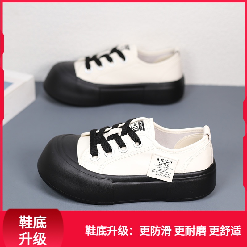 回力潮品冬季休闲小白鞋女2023新款大头面包厚底轻便时尚潮款板鞋