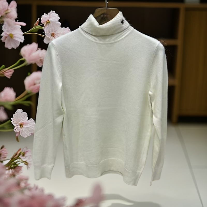 2024新款上市长袖高领时尚休闲百搭羊绒针织羊毛衫七色纯色可选