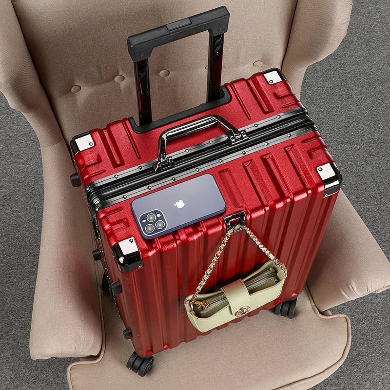 时尚旅行箱铝框行李箱男女登机箱密码箱子大容量学生拉杆箱静音轮