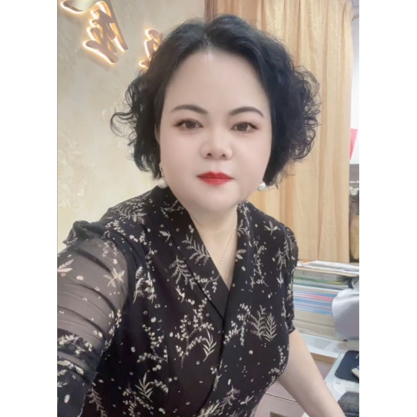 卓金来2024中年妈妈装中长款透气短袖碎花台湾纱女装连衣裙791973