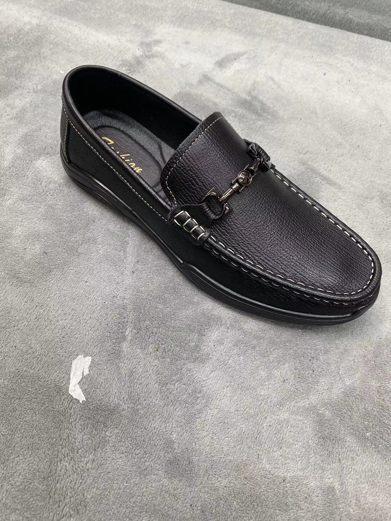 男士休闲一脚蹬真皮皮鞋