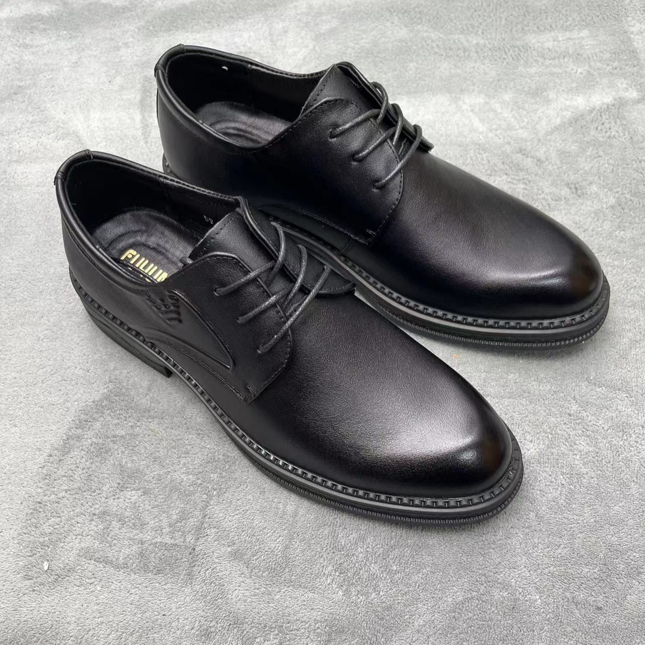 男士商务系带头层牛皮皮鞋男款舒适时尚舒适真皮软底