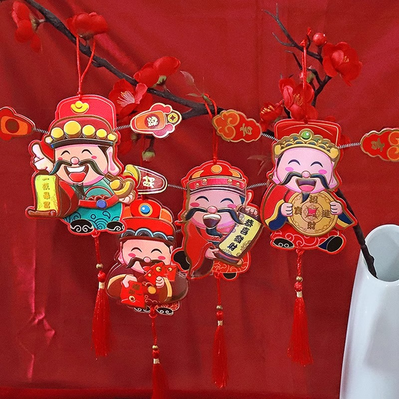 2024新款龙年新年财神爷喜庆冰箱贴磁贴装饰立体个性创意春节磁铁