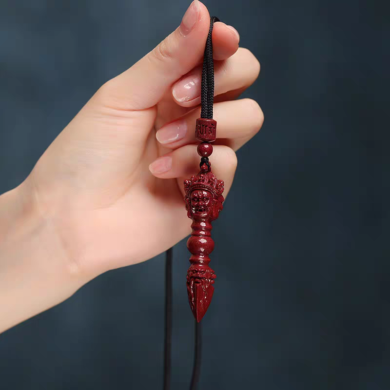 含辰砂工艺品高含量紫金砂金刚降魔杵男女同款护身符吊坠