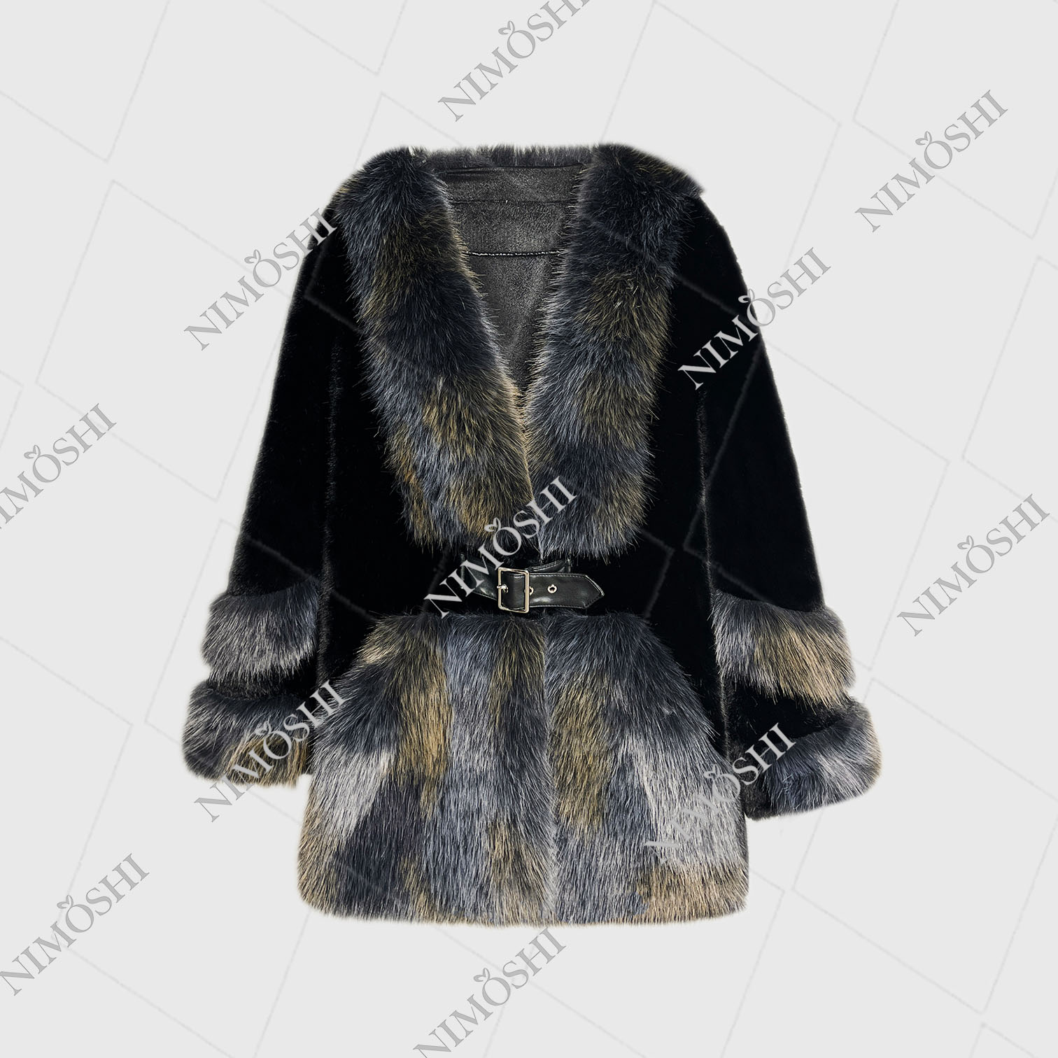 人造皮草 NIMðSHI【莎莎】中长款高级感轻奢百搭款毛毛外套女L5022