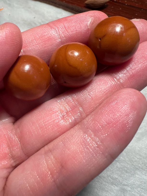 橄榄核光珠非正圆纯手工老料原核老树同树随缘珠核雕