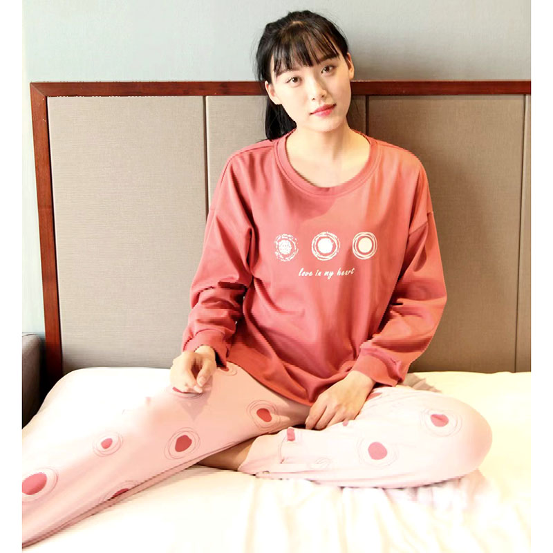 只发新疆   女士休闲精梳棉家居服套装春秋季 19105