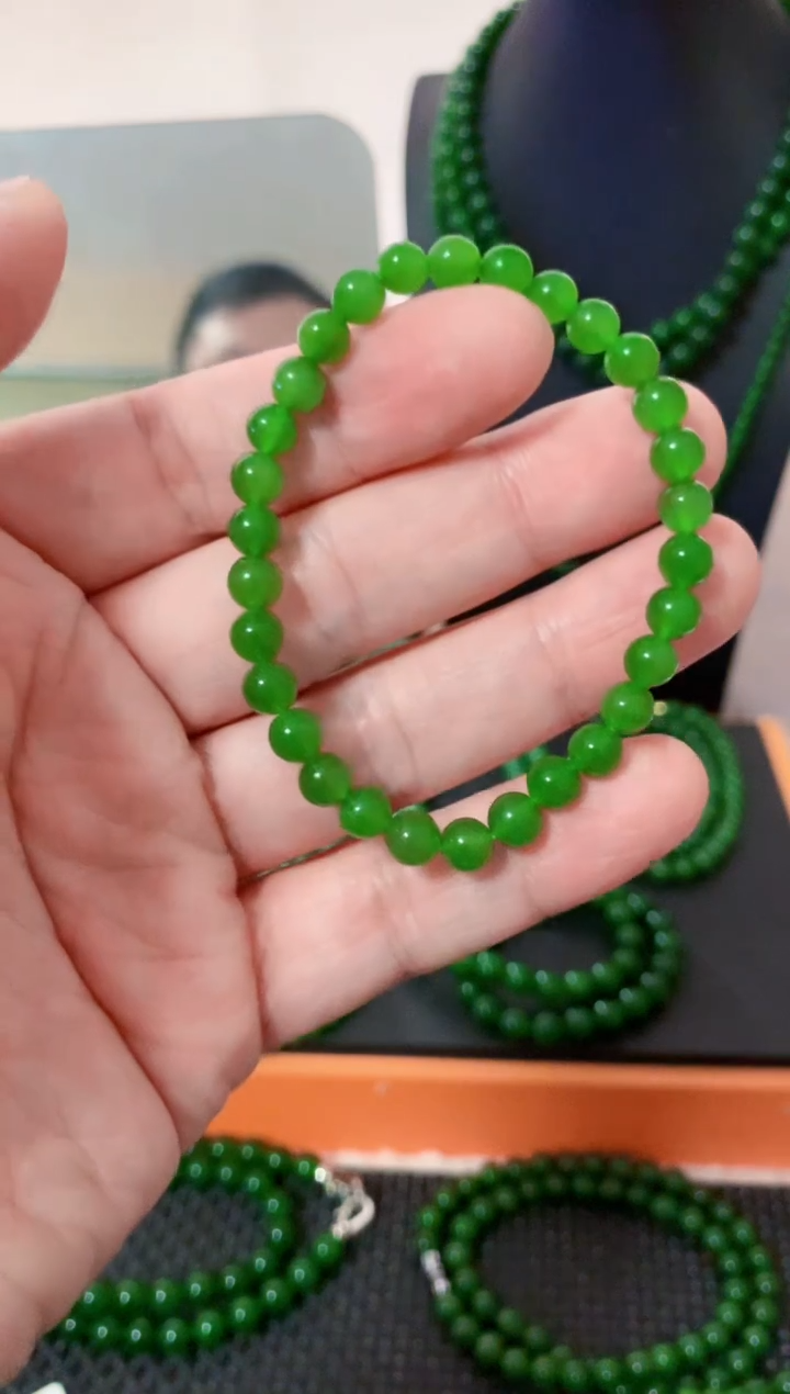 【闪购商品】和田玉（碧玉）手链未镶嵌6