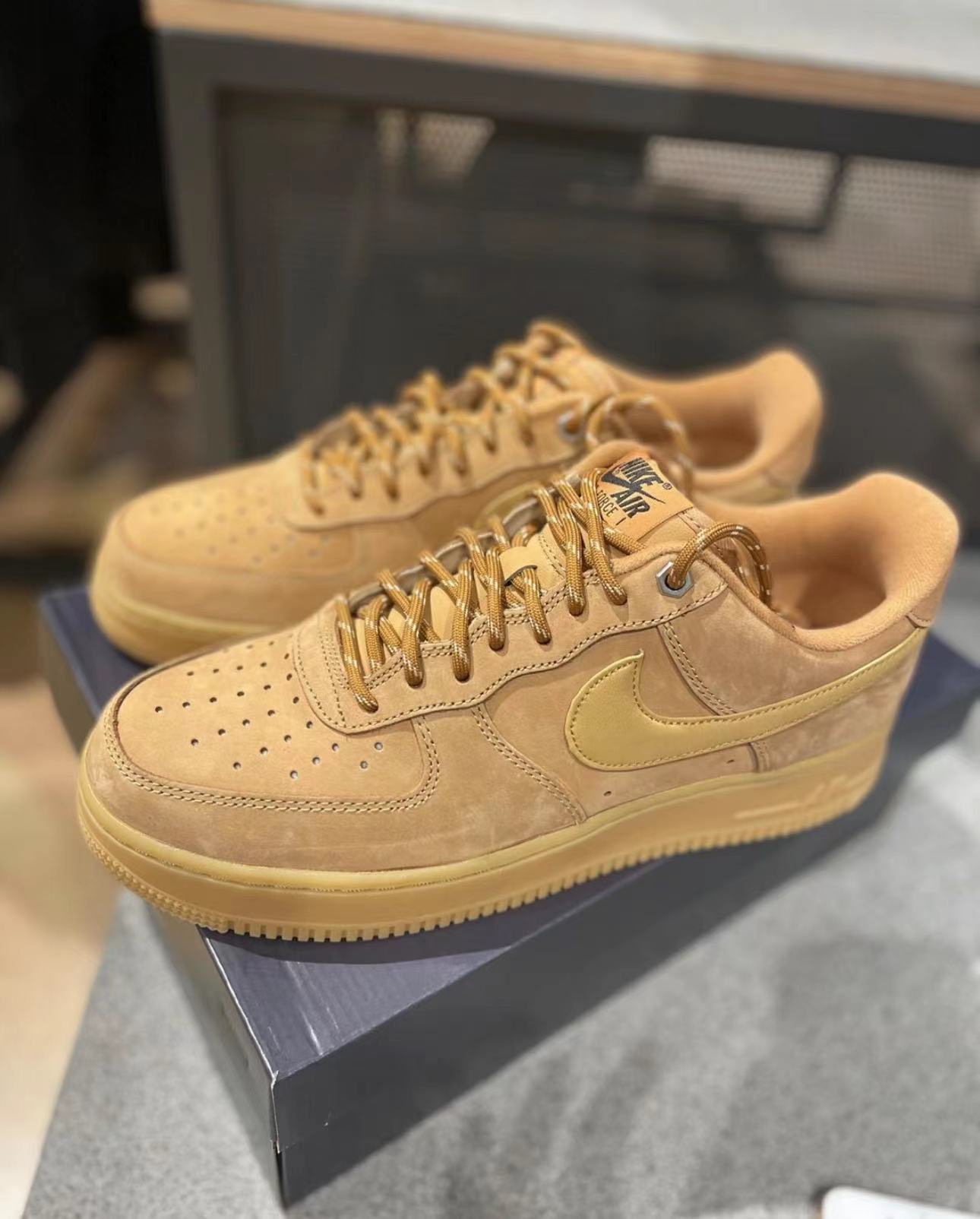 Nike Air Force 1 AF1 空军一号小麦男低帮休闲板鞋CJ9179-200_二手商品