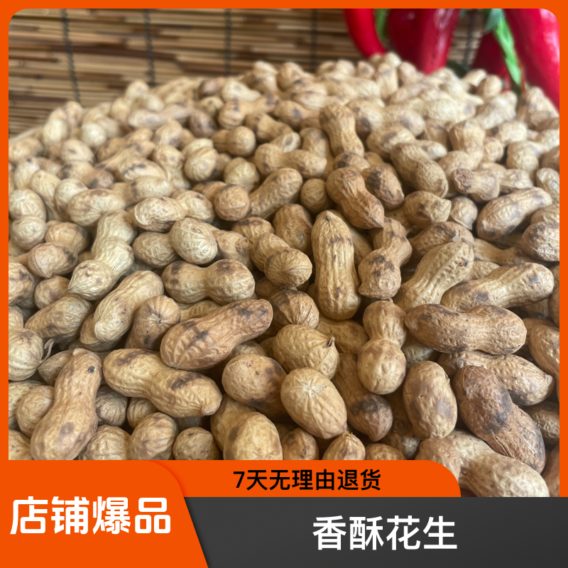 小颗粒原味柴火炒花生开袋即食坚果炒货带壳小零食