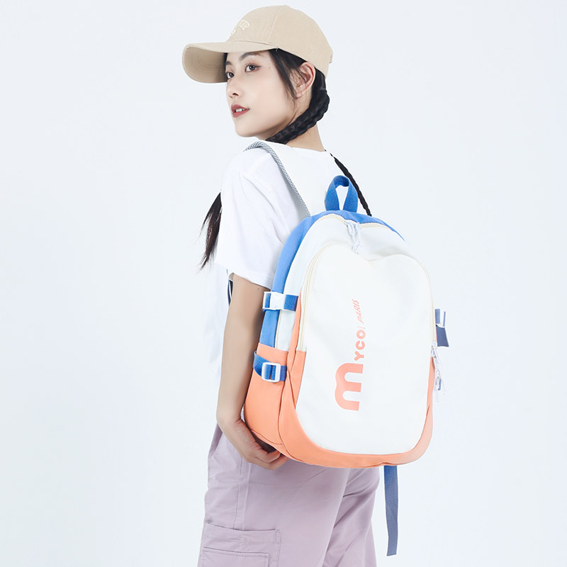 韩式学院风书包女霸气高颜值多巴胺小众学生可放电脑双肩包背包男