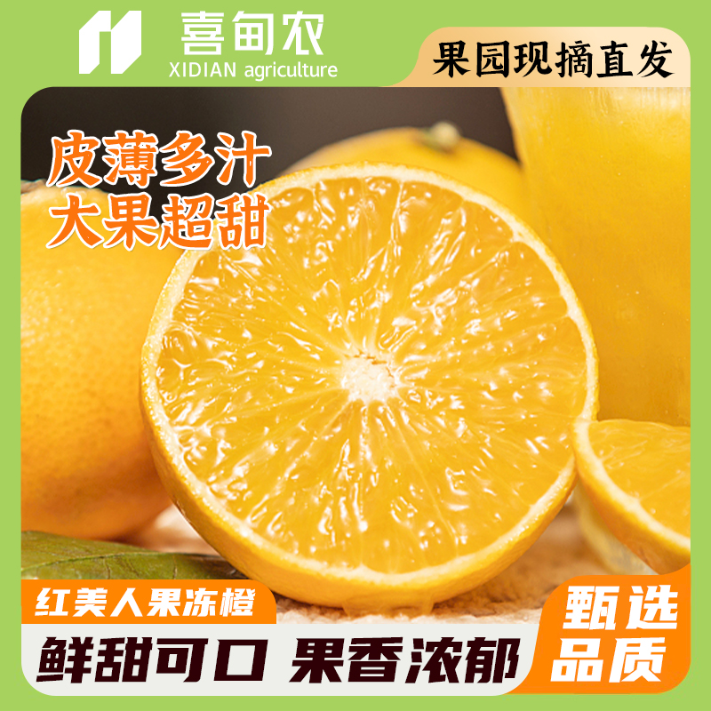 【喜甸农】红美人果冻橙香甜精品鲜果礼盒装新鲜应当季水果爱媛28号