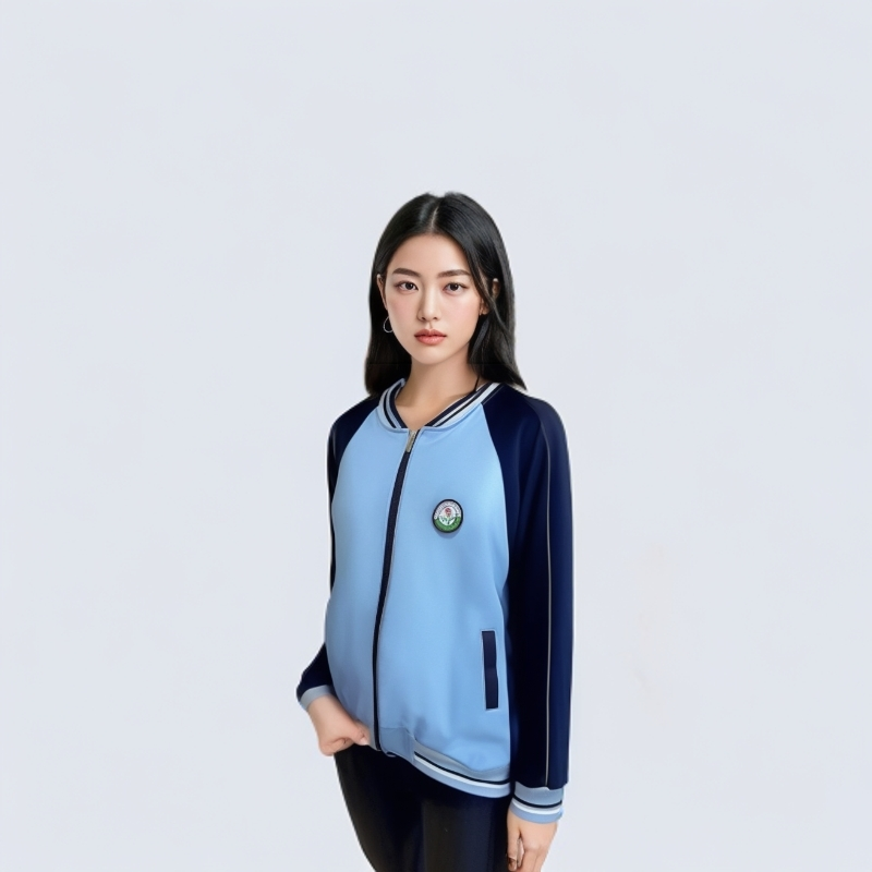 春秋校服蓝色拼藏青上衣外套男生女生外套青州校服小学初中高中