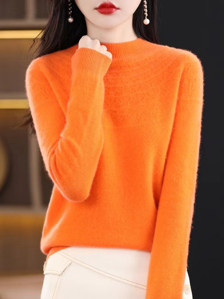 名媛衣橱家半高领百搭针织衫