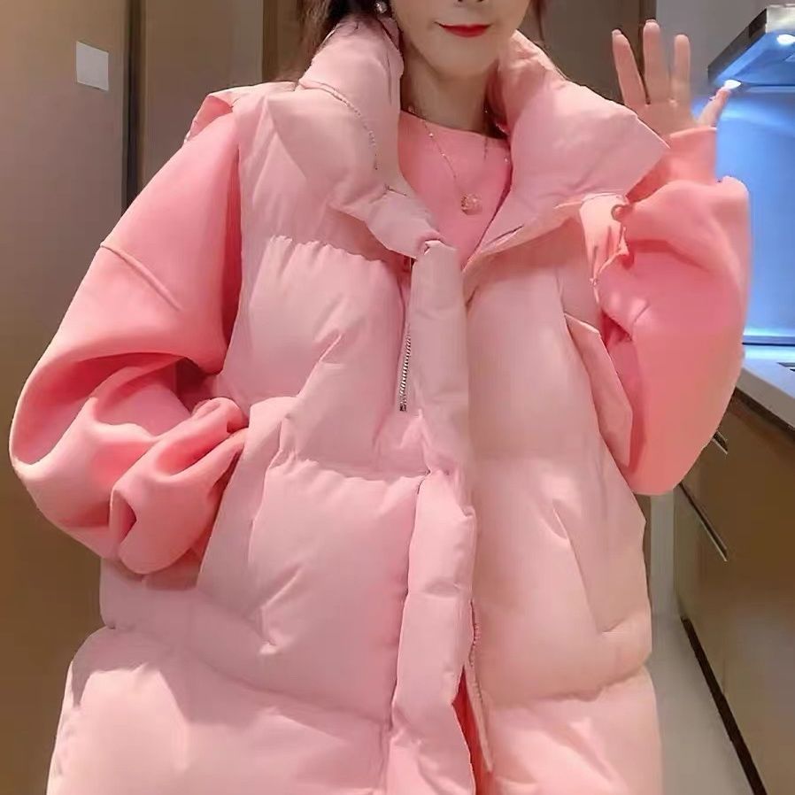 羽绒服马甲高档粉色外套时尚可爱网红同款爆款个性保暖炸街羽绒服