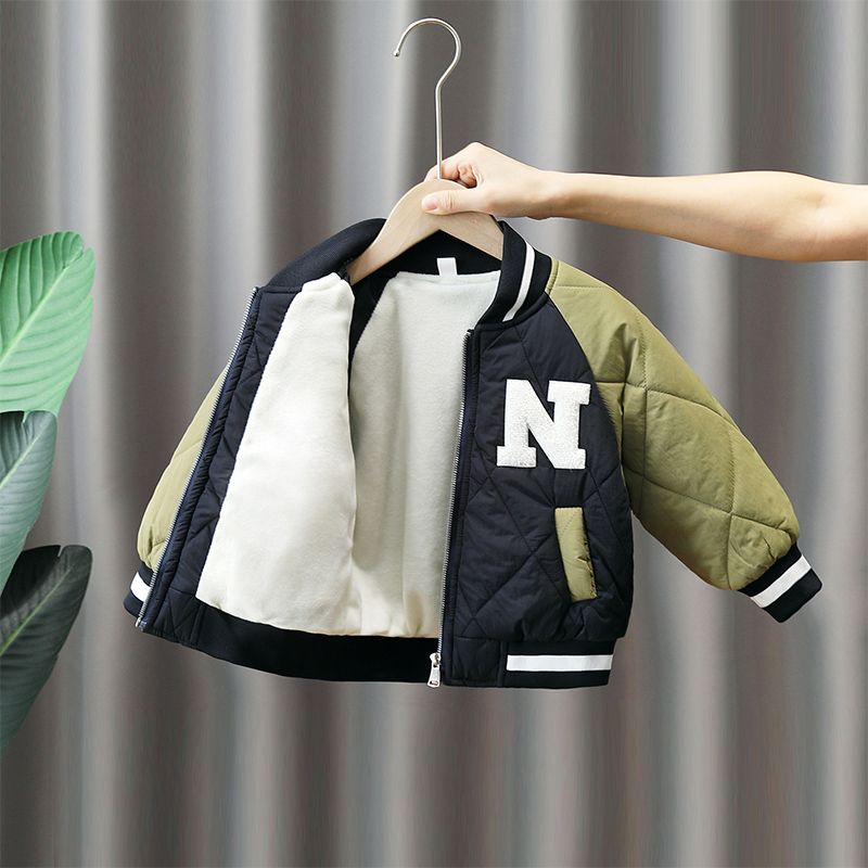 新品巴拉巴拉儿童棉服冬季男童加绒外套2023新款秋冬男孩夹棉加厚