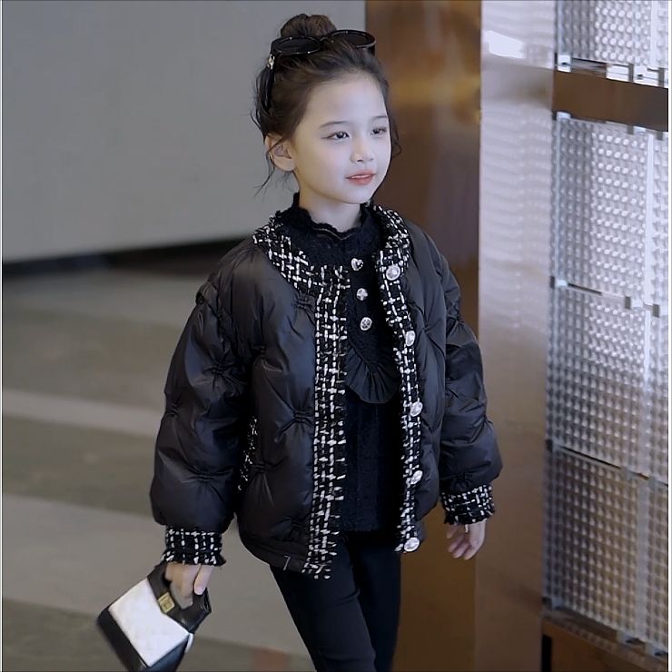 新品巴拉巴拉女童棉服服2023冬季新款儿童加厚小香风外套中大童保