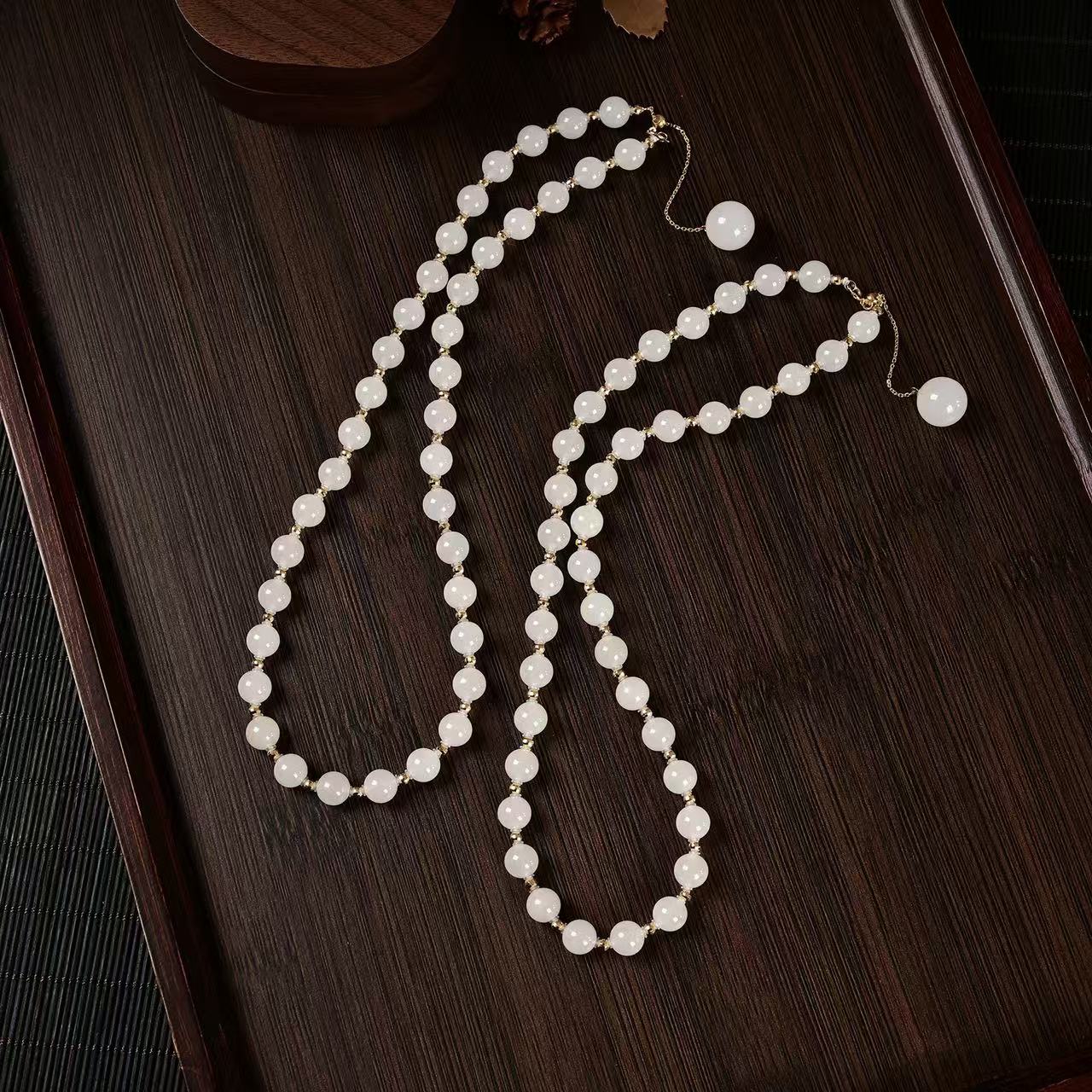 【云上好物】9 DS40682-和田玉项链-多样性发一件-7.5mm（JG）