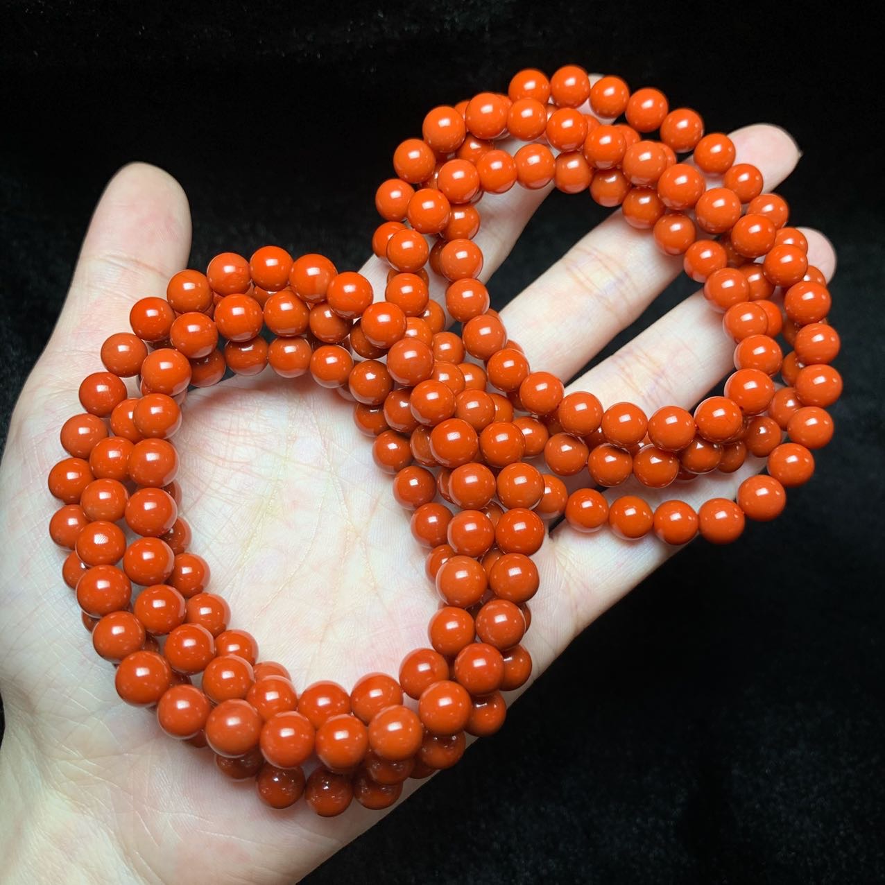 【云上好物】南红多圈手串-多样性发一件-6mm-DS22475（甄选）