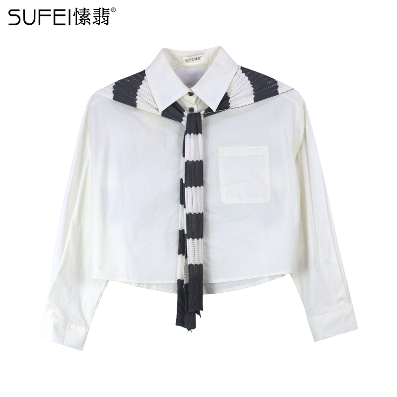 SUFEI/愫翡S41CS0062A  春季新款带披肩衬衫  0062