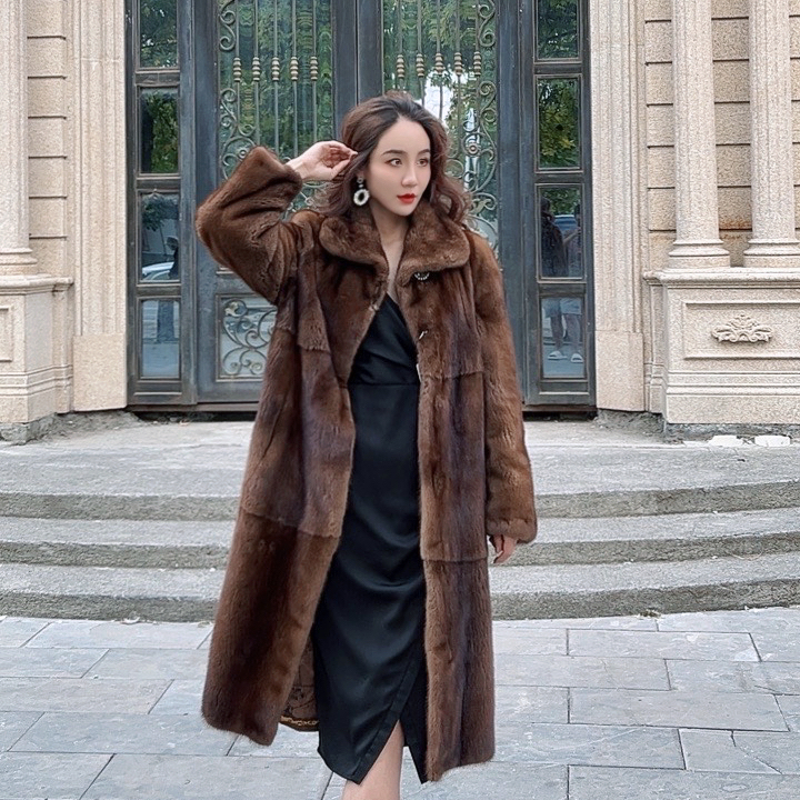 2~2024新款进口皮貂毛中长款大码女装~以直播间为主