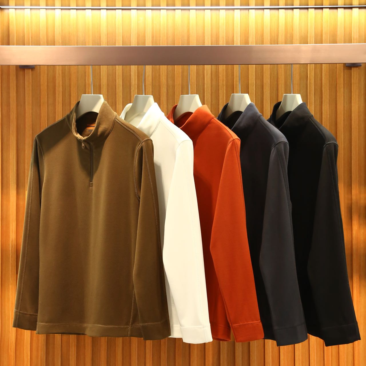 ZZ意式高奢醋酸羊毛高端软糯亲肤透气男士半高领长袖T恤打底衫潮