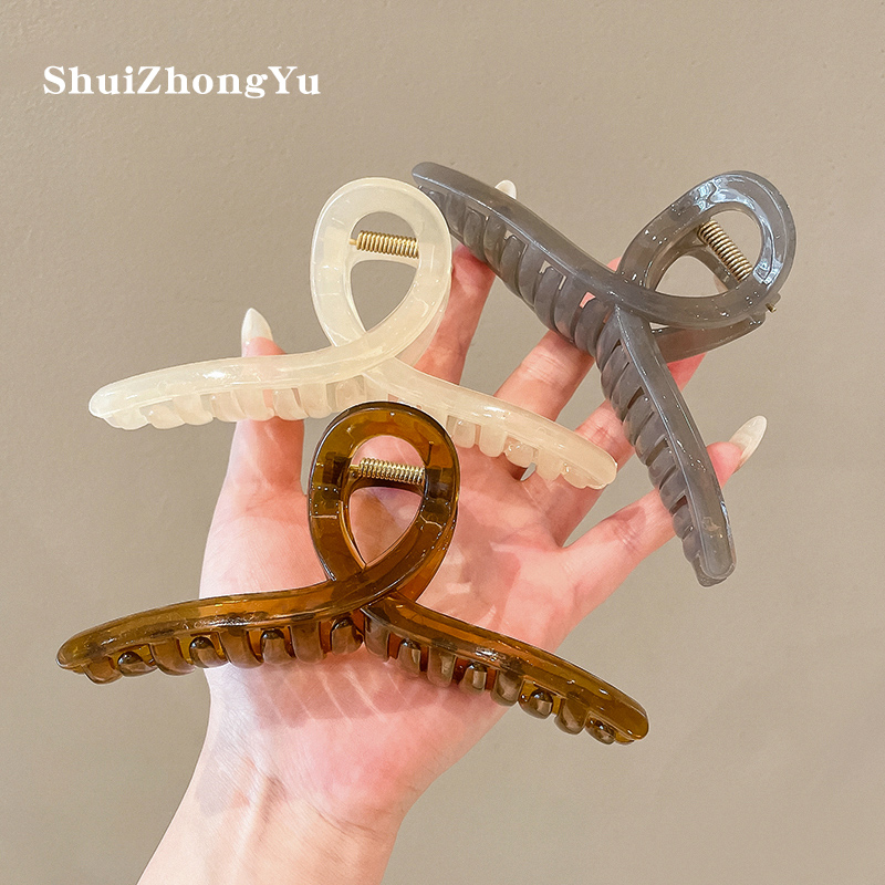 抓夹女超大号夏季鲨鱼夹后脑勺发夹发卡网红2023新款夹子头饰发饰