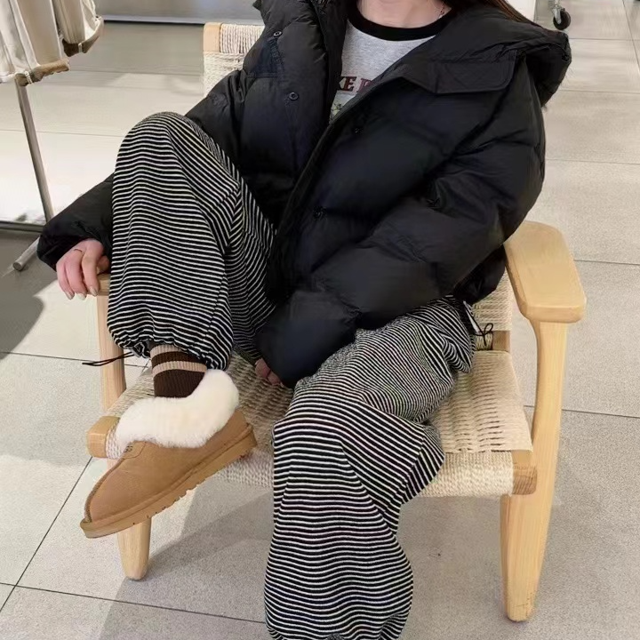 外套短款时尚连帽加厚保暖秋冬冬季洋气休闲百搭黑色外穿韩版