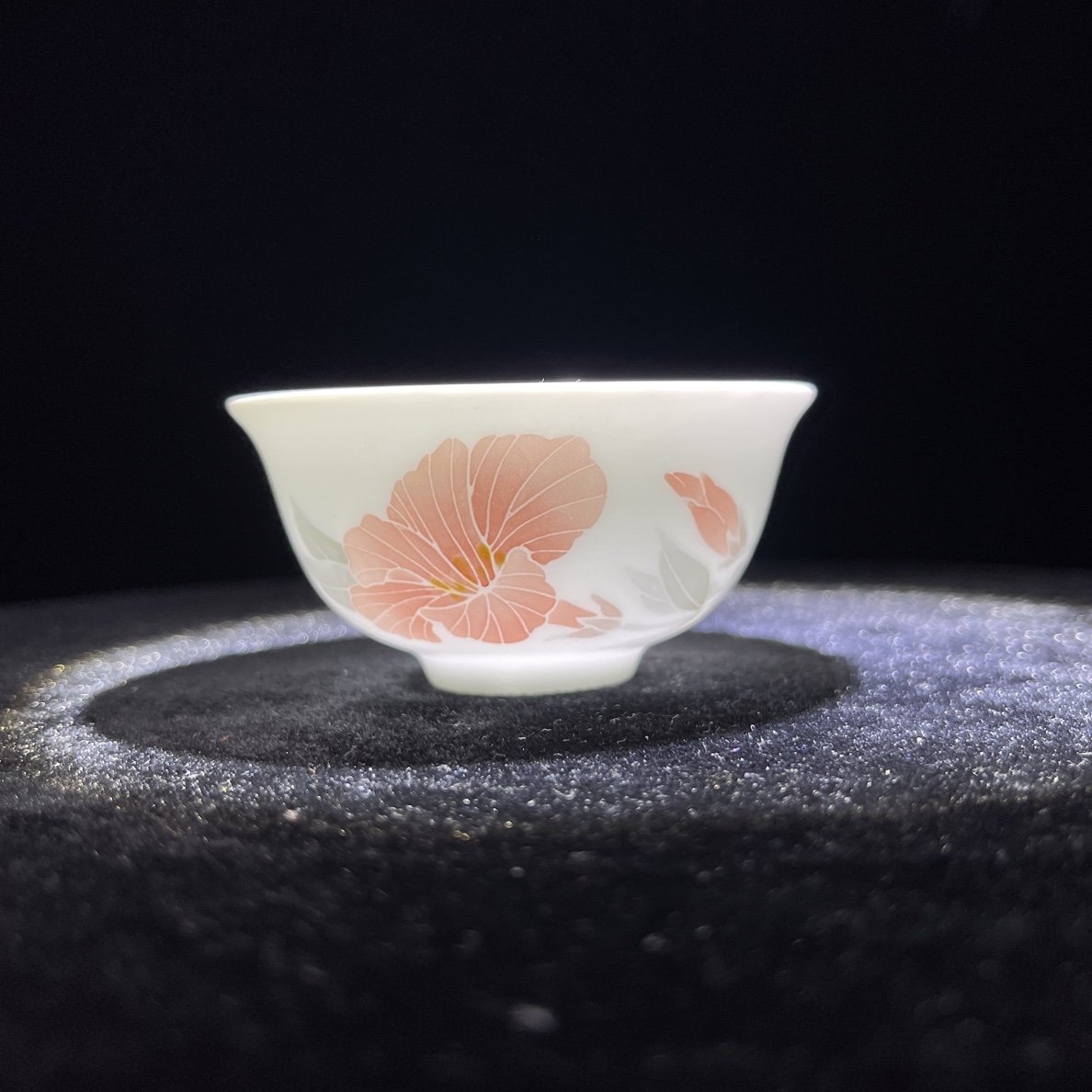 醴陵釉下五彩瓷（大球泥制）手绘石竹花杯