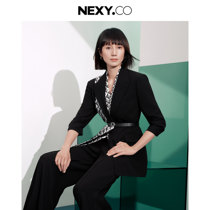 NEXY.CO/奈蔻外套|明星同款|袁泉同款秀场|智美女主新|XA01698W0