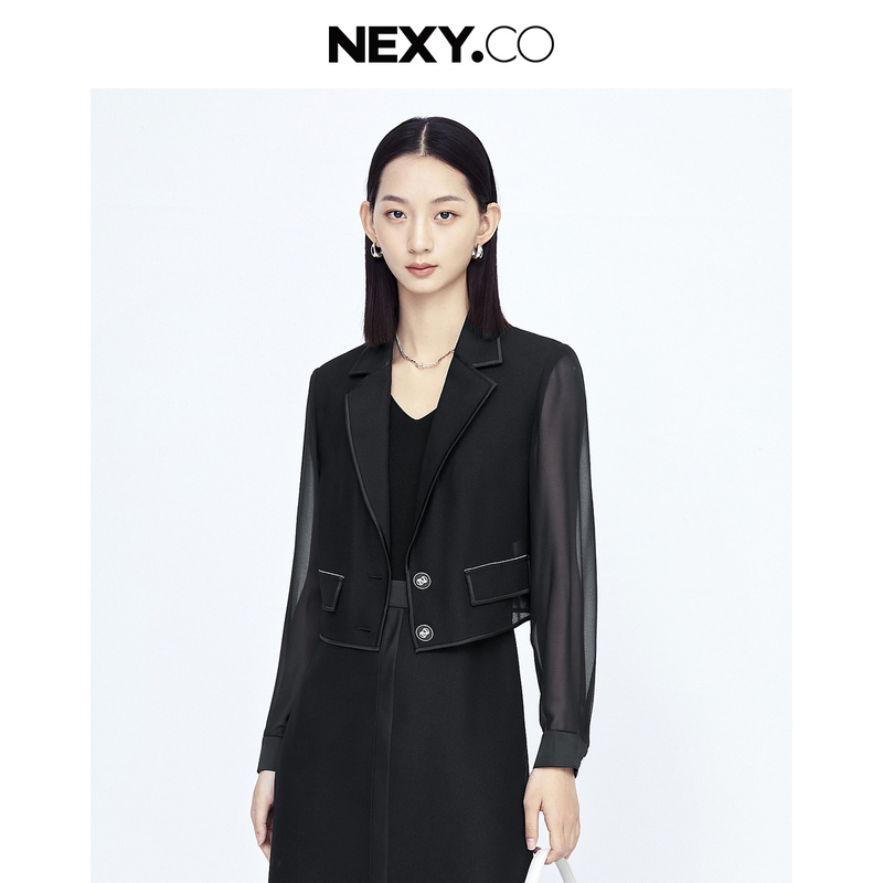 NEXY.CO/奈蔻连衣裙|薄荷曼波|休闲出行西装|显瘦减龄|XA01589W0