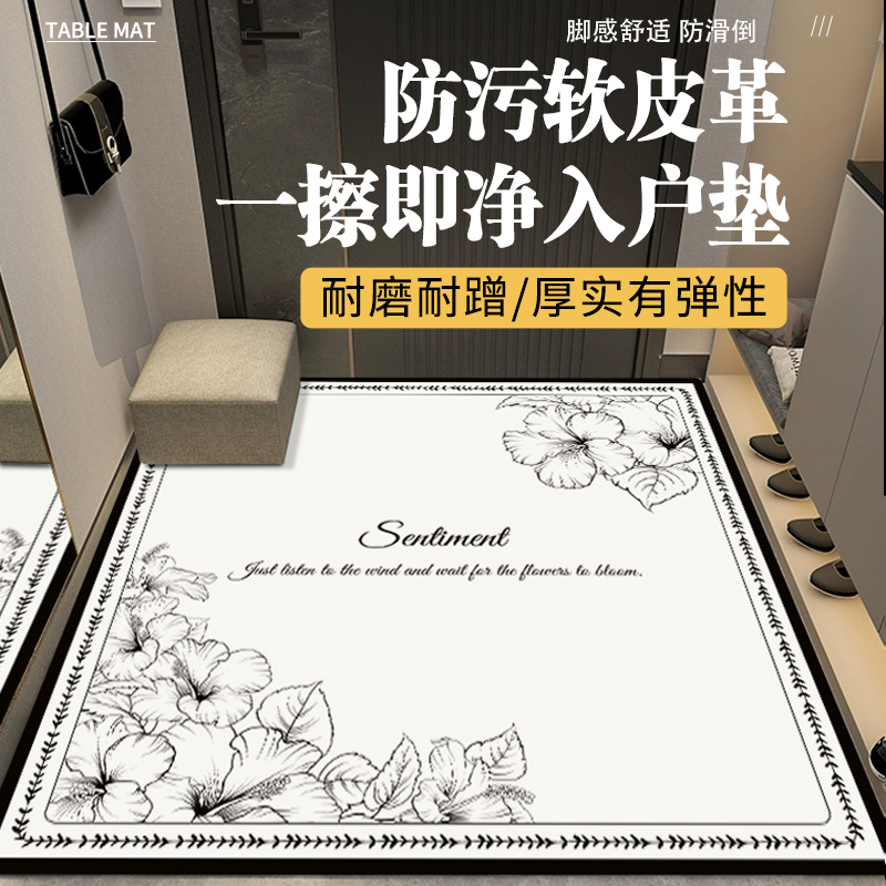 入户门地垫耐脏免洗可擦门垫客厅玄关防滑可裁剪地毯门口进门脚垫