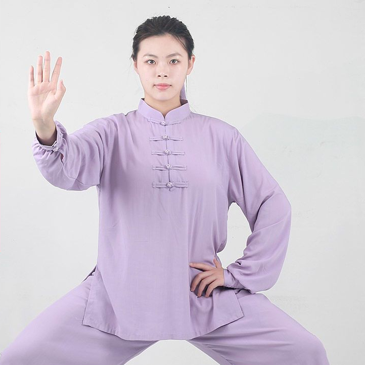 春秋长袖春夏太极服女夏季棉麻亚麻绣花太极拳练功服长短袖薄款