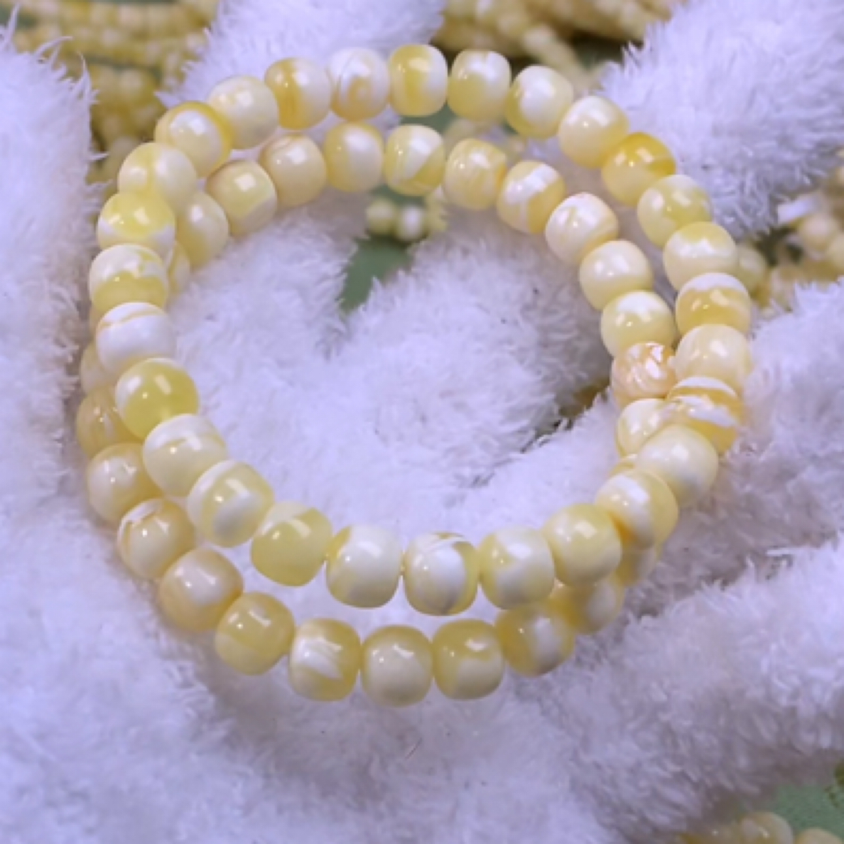 8毫米金白虎皮老型 俄料蜜蜡 纯天然无忧花 一物一图