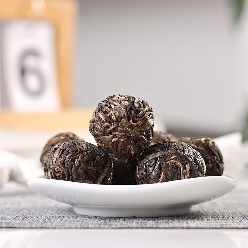 S 困鹿山贡茶园细叶古树2024春-4克龙珠18颗/黑紫陶装 03445